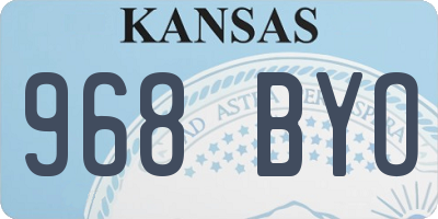 KS license plate 968BYO