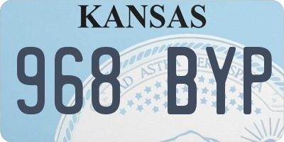KS license plate 968BYP