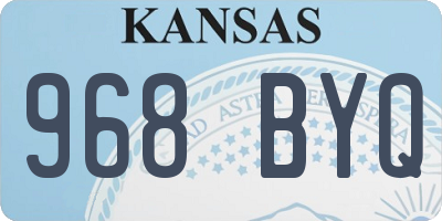 KS license plate 968BYQ