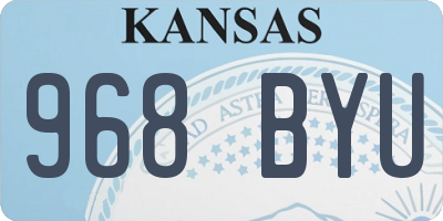 KS license plate 968BYU