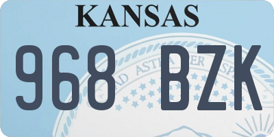 KS license plate 968BZK