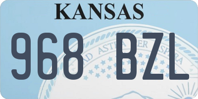 KS license plate 968BZL