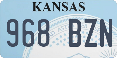 KS license plate 968BZN