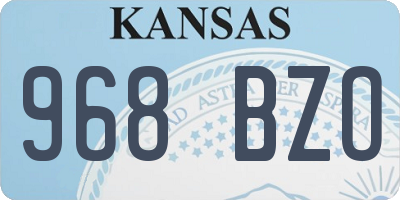 KS license plate 968BZO