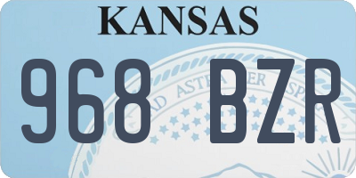 KS license plate 968BZR