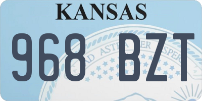 KS license plate 968BZT