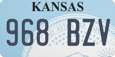 KS license plate 968BZV