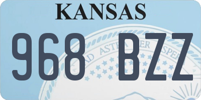 KS license plate 968BZZ