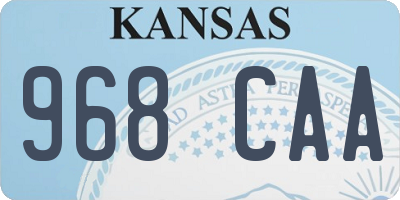 KS license plate 968CAA