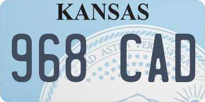 KS license plate 968CAD