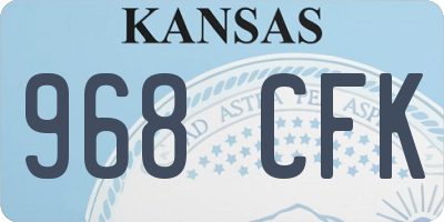 KS license plate 968CFK