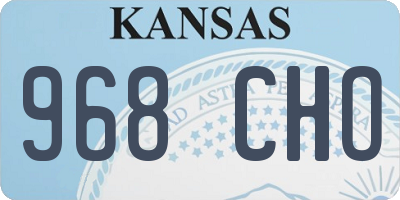 KS license plate 968CHO
