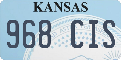 KS license plate 968CIS