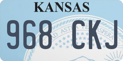 KS license plate 968CKJ