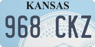 KS license plate 968CKZ