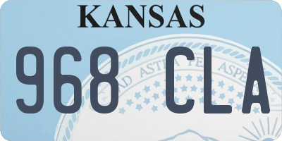 KS license plate 968CLA