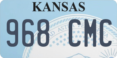 KS license plate 968CMC