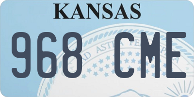 KS license plate 968CME