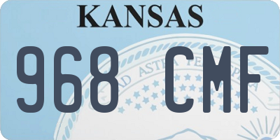 KS license plate 968CMF