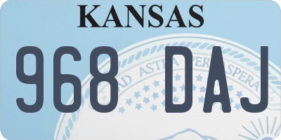 KS license plate 968DAJ