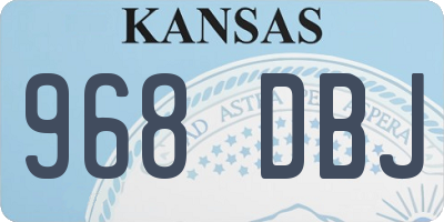 KS license plate 968DBJ