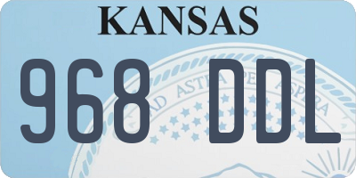 KS license plate 968DDL