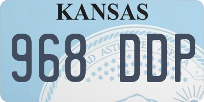 KS license plate 968DDP