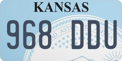 KS license plate 968DDU