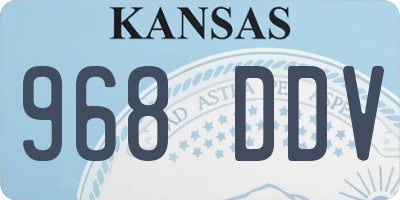 KS license plate 968DDV