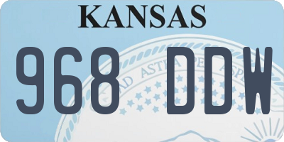 KS license plate 968DDW
