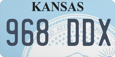 KS license plate 968DDX