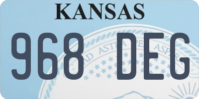 KS license plate 968DEG