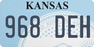KS license plate 968DEH