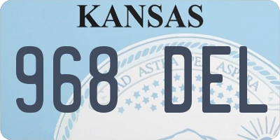 KS license plate 968DEL