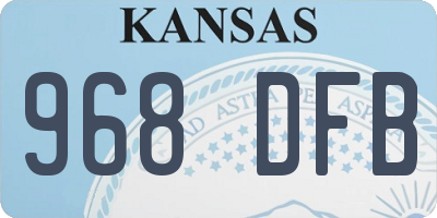KS license plate 968DFB