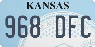 KS license plate 968DFC