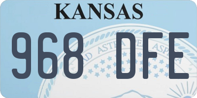 KS license plate 968DFE