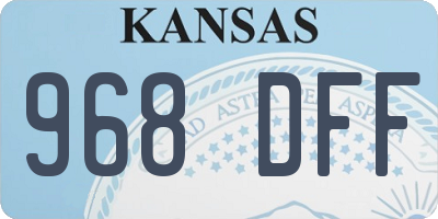 KS license plate 968DFF