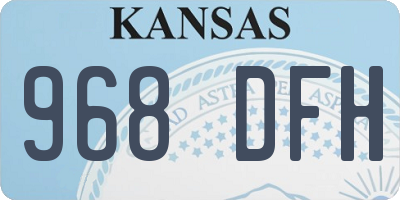 KS license plate 968DFH