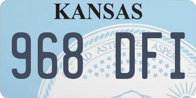 KS license plate 968DFI