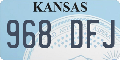 KS license plate 968DFJ