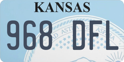 KS license plate 968DFL