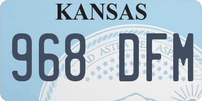 KS license plate 968DFM