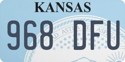KS license plate 968DFU