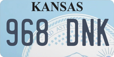 KS license plate 968DNK