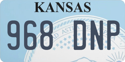KS license plate 968DNP