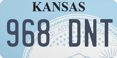 KS license plate 968DNT