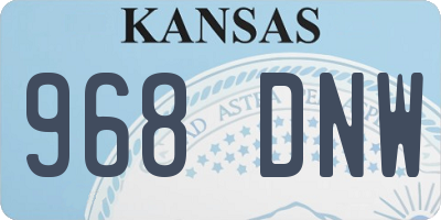 KS license plate 968DNW