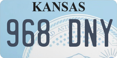 KS license plate 968DNY