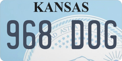 KS license plate 968DOG